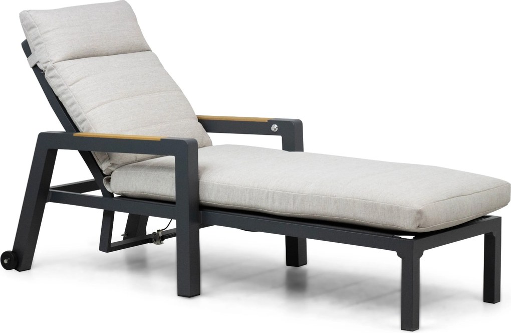 Lifestyle Garden Furniture Evora Ligbed Verstelbaar Aluminium Grijs