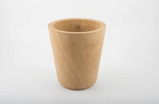 D&M | Bloempot Simple lengte 24 cm x breedte 24 cm x hoogte cm naturel bloempotten hout vazen & bloempotten decoratie NADUVI outlet | BIANO