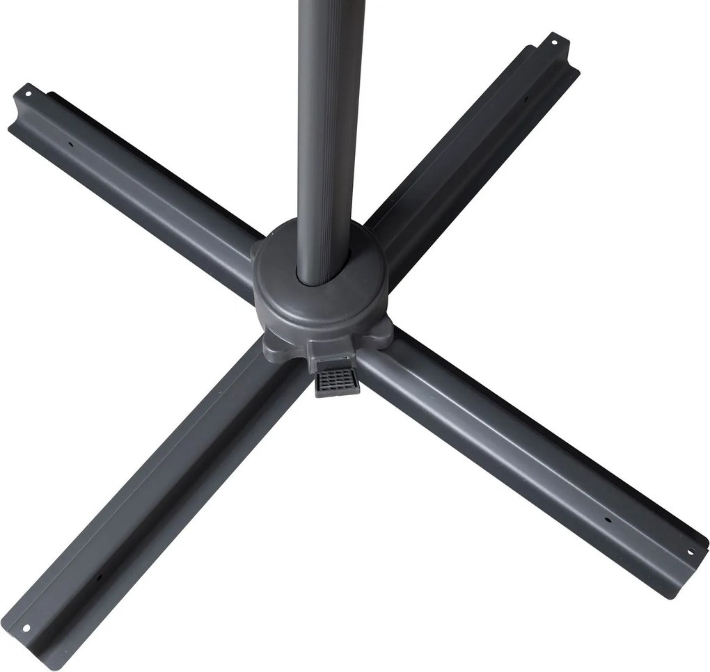 The Outsider Ronde Zweefparasol - Fleur - 3m - Zwart/wit - The Outsider