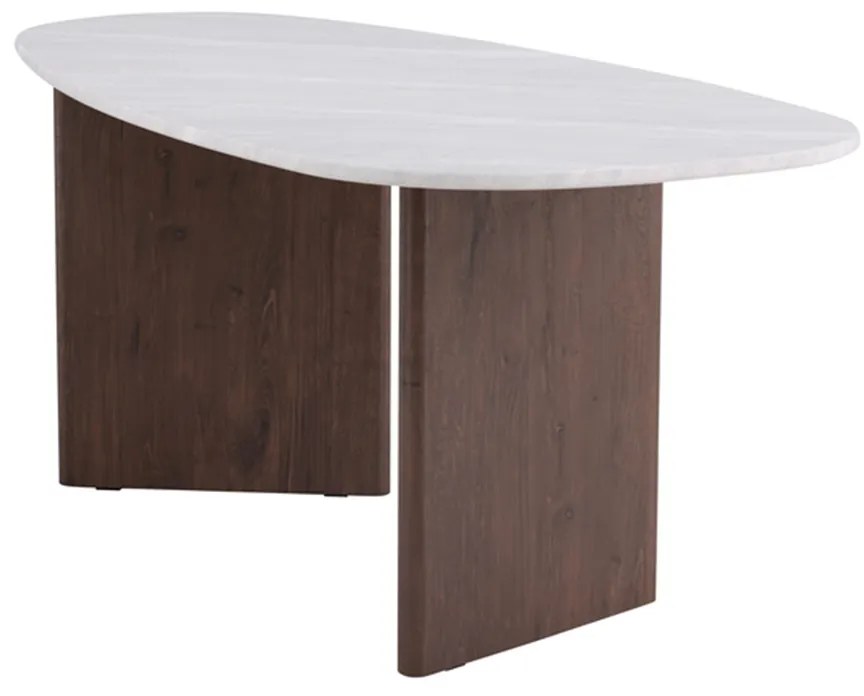 Organische Eettafel Klein Bruin - 180 X 90cm.