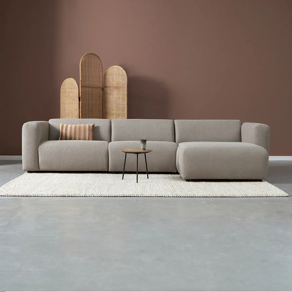 Hoekbank Met Chaise Longue Rechts Taupe