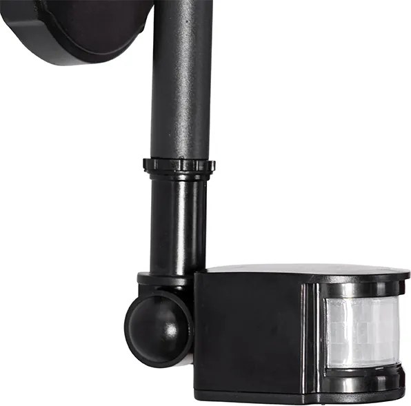 Buiten wandlamp zwart IP44 incl. bewegingsmelder - Daphne
