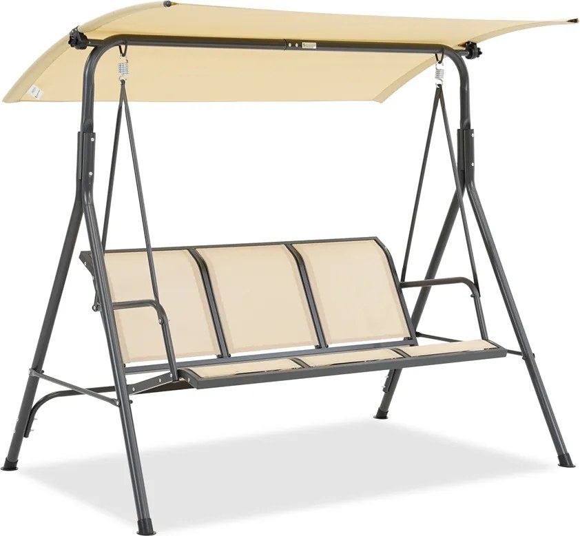 Metalen schommelbank Florence Garden Point beige
