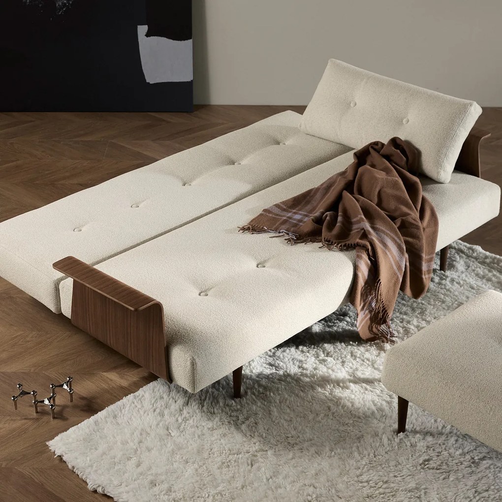 Innovation Living Recast Retro Slaapbank Met Walnoot Arm