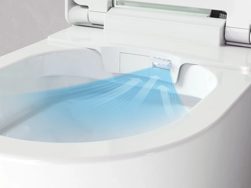 Clou Clever douche wc met turboflush en softclose zitting wit glans