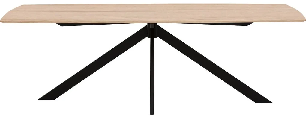 Goossens Excellent Eettafel Floyd, Semi rechthoekig 240 x 100 cm met split