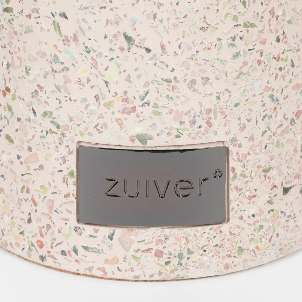 Zuiver Victoria Pink Terrazzo Bijzettafel Rond - Roze - 41 X 41cm.
