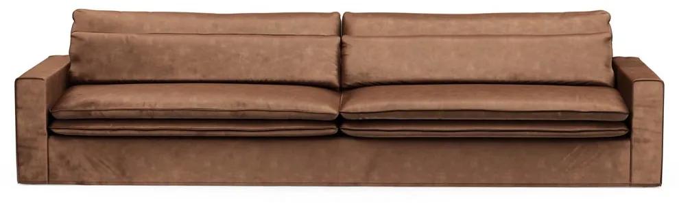 Rivièra Maison - Continental Sofa XL, velvet, chocolate - Kleur: bruin