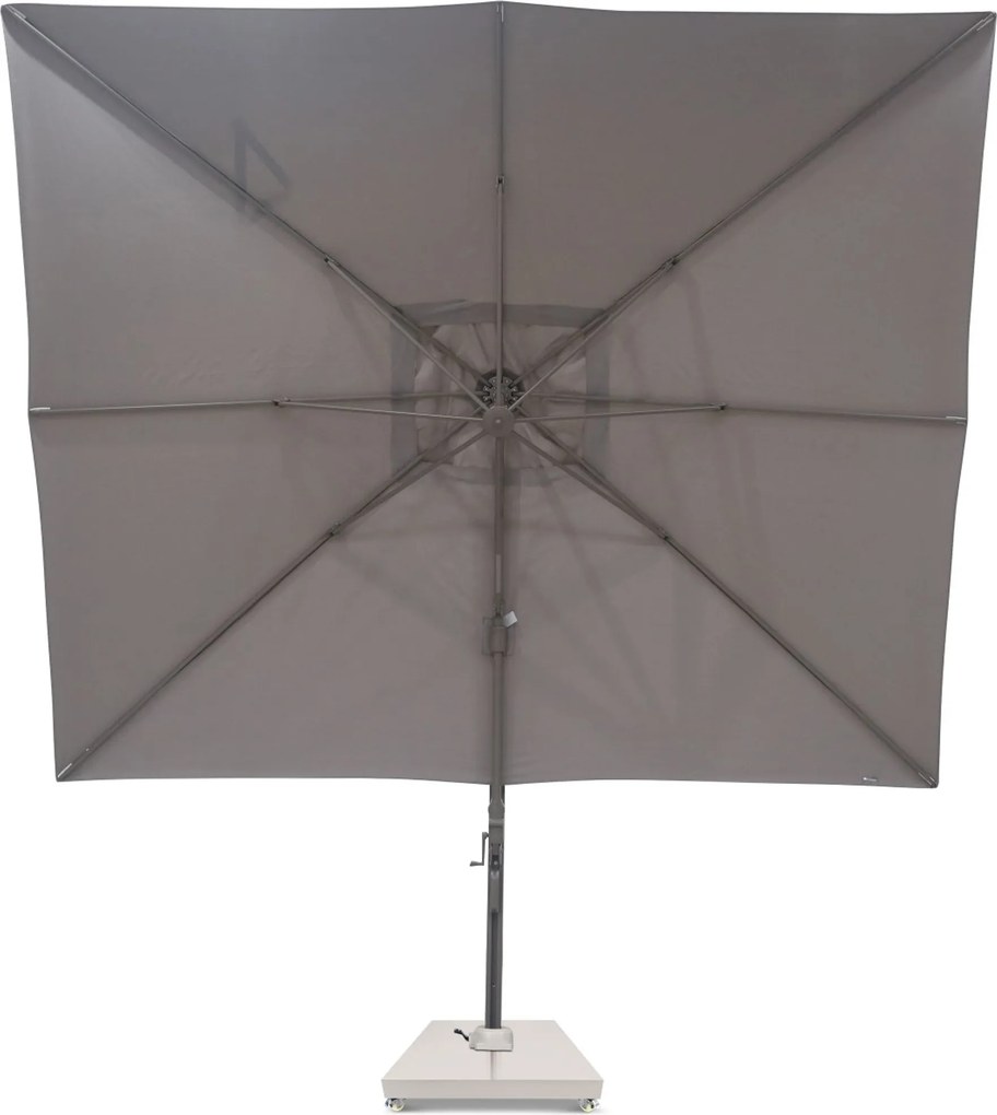 Zweefparasol 3x3m S2 Excellent (incl. voet en hoes) Taupe-naturel-bruin Camello Luna