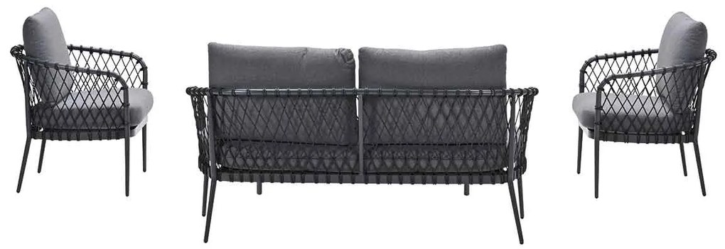 Garden Impressions Stella loungeset 4-delig - donker grijs