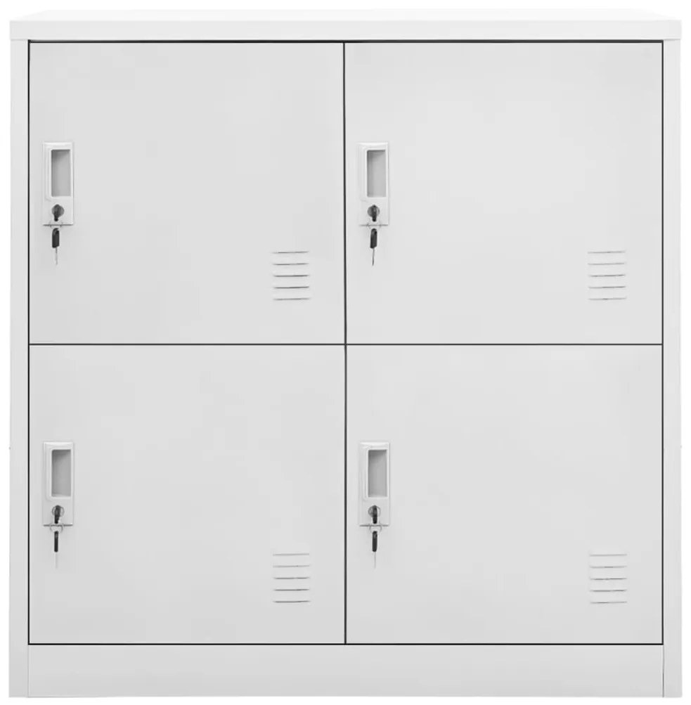 vidaXL Lockerkast 90x45x92,5 cm staal lichtgrijs