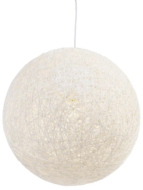 Landelijke hanglamp wit bol 45cm - Corda