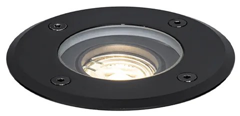 Moderne buiten grondspot zwart 35 mm verstelbaar IP65 - Delux