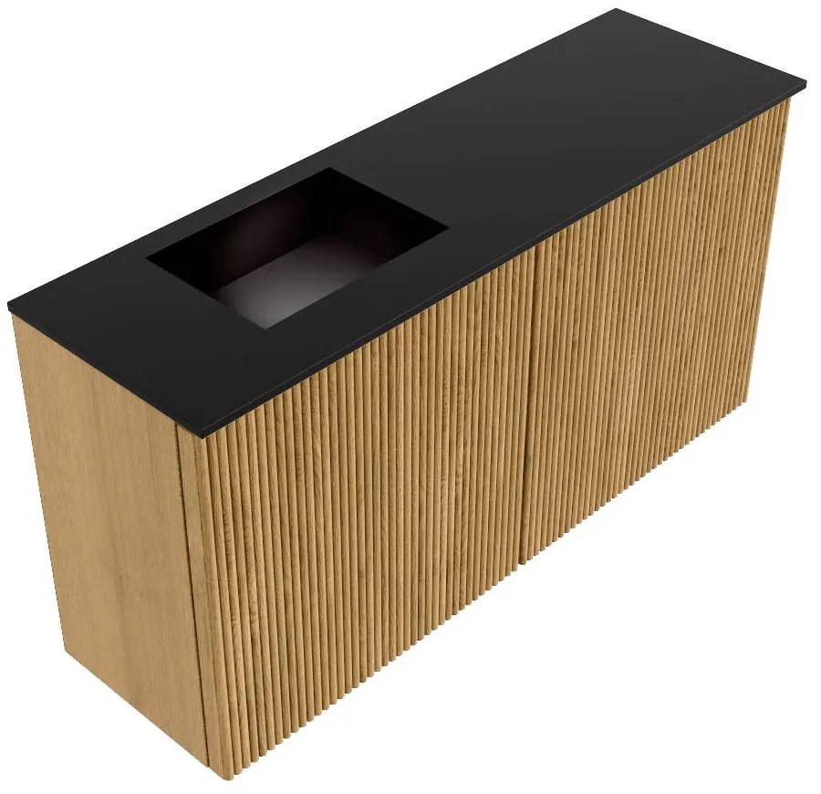 Mondiaz Joya 80cm toiletmeubel oak met wastafel faye links zonder kraangat urban