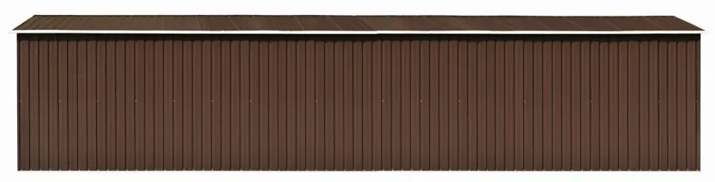 vidaXL Tuinschuur 257x990x181 cm gegalvaniseerd staal bruin