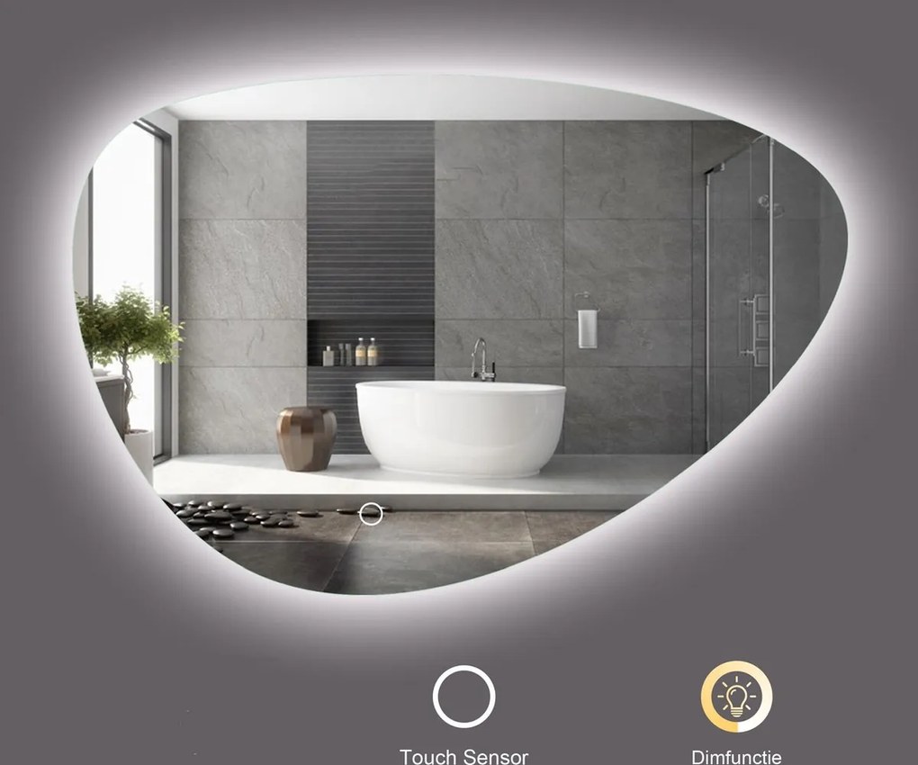 Badkamerspiegel SARA - Organische Vorm 60x41 | LED | Condensvrij
