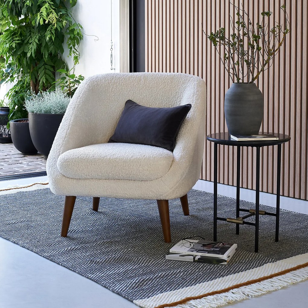 Fauteuil bouclé stof, Séméon