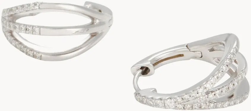 Witgouden oorbellen Yui met diamanten, 0.25 karaat