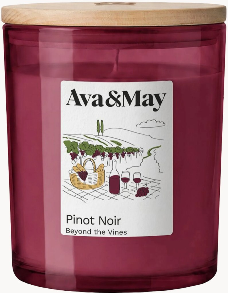 Geurkaars Pinot Noir (framboos, perzik & zwarte bes)