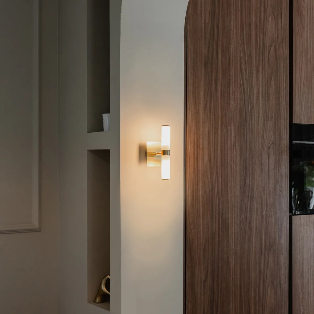 Smart badkamer wandlamp met dimmer goud IP44 2-lichts incl. 2 Wifi G9 - Bath Modern G9 IP44 Lamp