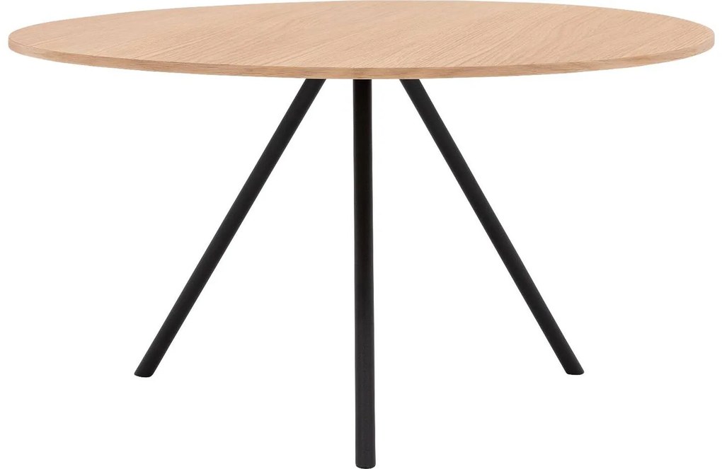 Goossens Salontafel Bo rond, hout eiken blank, modern design, 60 x 36 x 60 cm