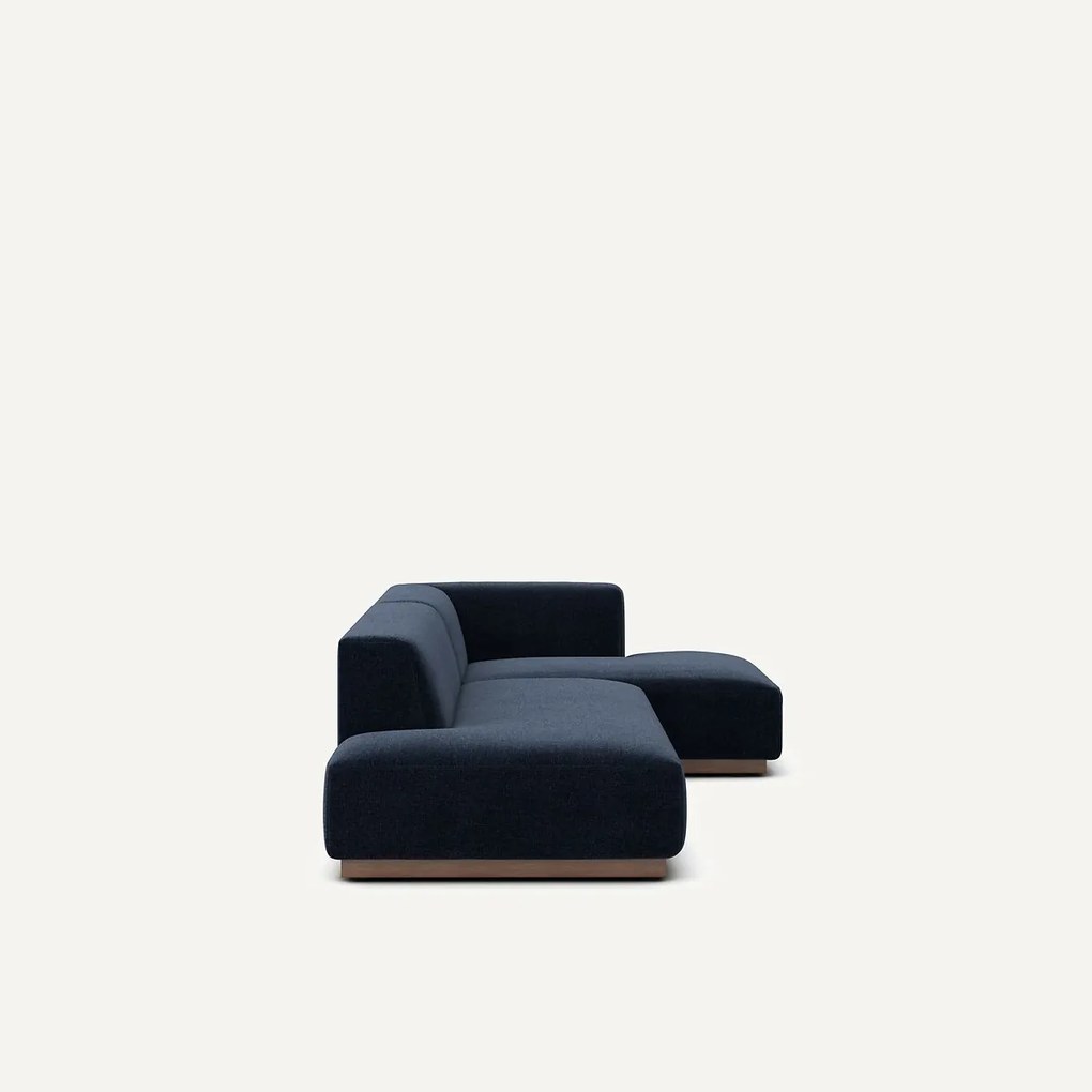 Rechter hoekbank XL in chenille fluweel, Jacopo