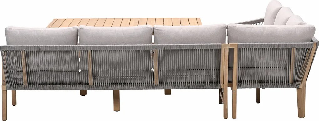 Garden Impressions Alora lounge dining set 5-delig links - grey sand