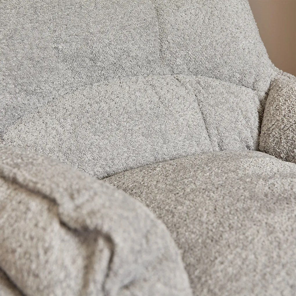Starfurn Vera Fauteuil Chenille Stof Lichtgrijs Draaibaar