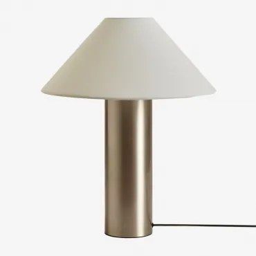 Barak Tafellamp Van Linnen En Ijzer ↑45 Cm - Sklum