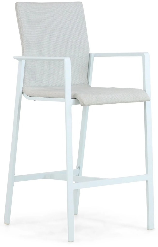 Barstoel Aluminium/textileen Wit Lifestyle Garden Furniture Rome