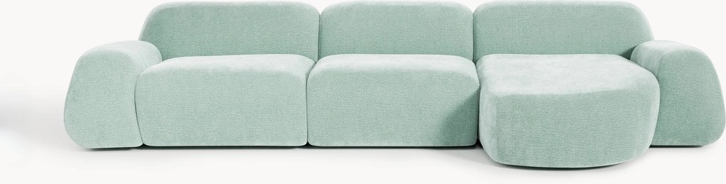 Modulaire teddy-hoekbank Wolke (4-zits)