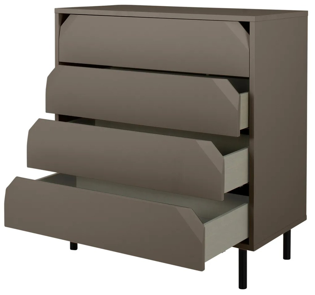 Tenzo Corner Lage Wandkast Taupe - 90x43x96cm.