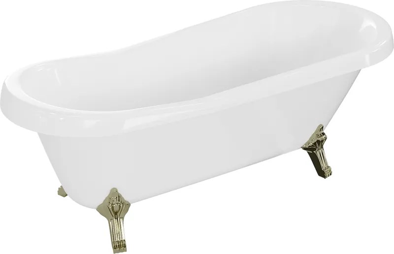 Mexen Retro vrijstaande badkuip 170 x 75 cm, wit, gouden poten - 53251707500-50