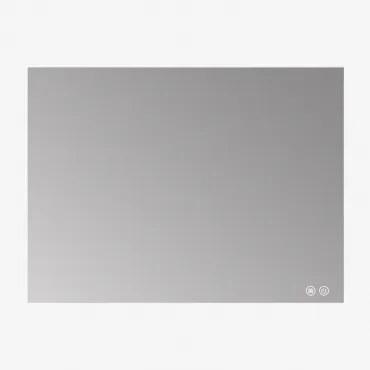 Rechthoekige Wandspiegel Voor Badkamer Met Led-licht En Anti-condens 120x90 Cm Sivren Transparant - Sklum