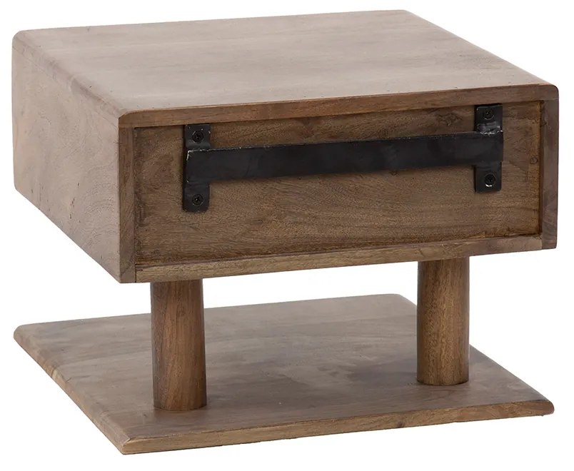 Zwevend Nachtkastje Met Hangende Plank - 35x35x27cm.