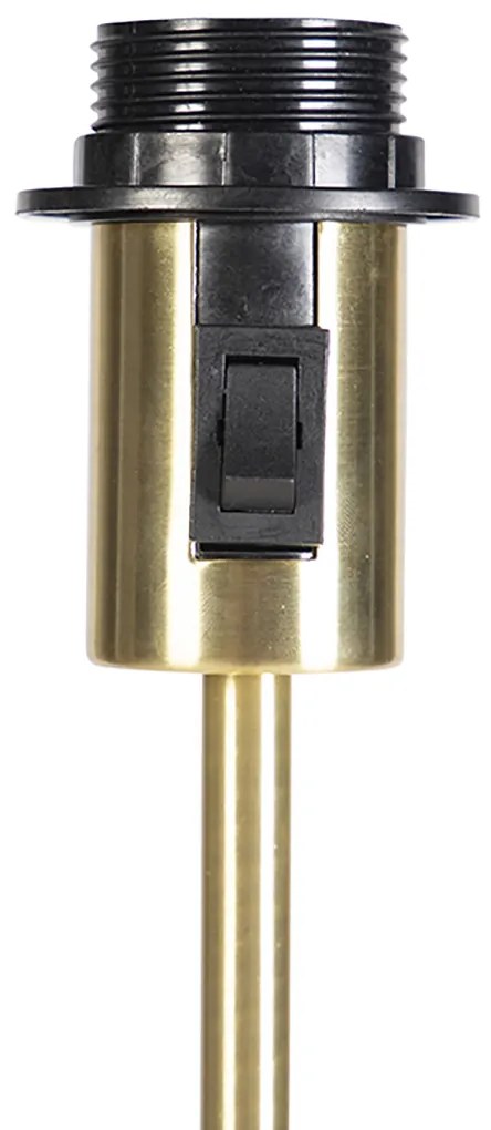 Vloerlamp verstelbaar goud met kap wit 50 cm - Parte