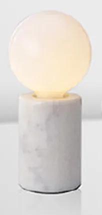 Marmeren Tafellamp, E27 Fitting, Wit