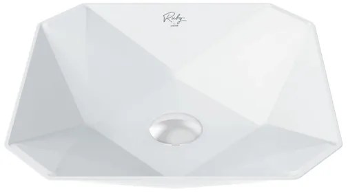 Creavit Ruby waskom - 40x40x8.5cm - opbouw - keramiek - wit glans RB040-00CB42E-0000