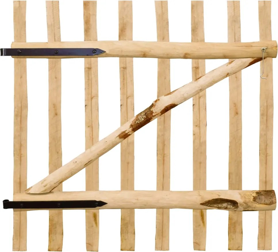 vidaXL Poort enkel 100x100 cm hazelaarhout