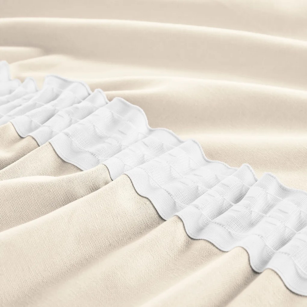 Puur katoenen gordijn, met aangerimpele bies en golf, Scenario