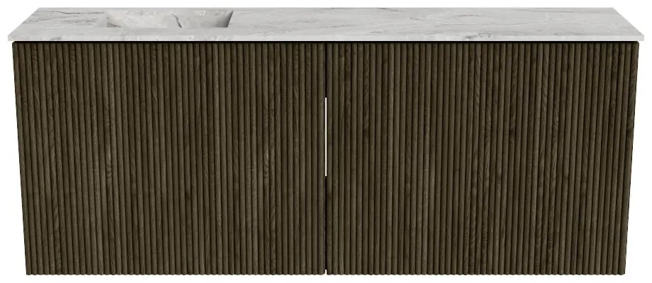 Mondiaz Joya DLux 100cm toiletmeubel shadow met wastafel faye links 1 kraangat glace