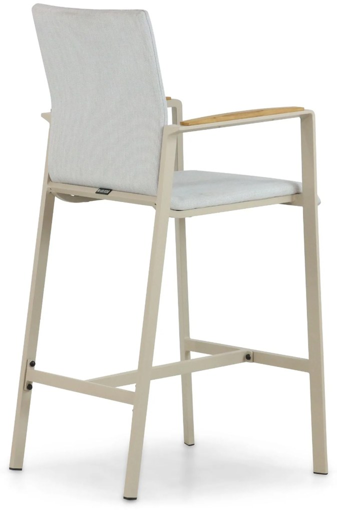 Barstoel Aluminium/textileen Taupe-naturel-bruin Lifestyle Garden Furniture Brandon