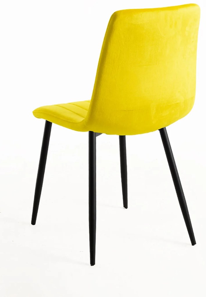 Set 4 Fluwelen Liny Stoelen