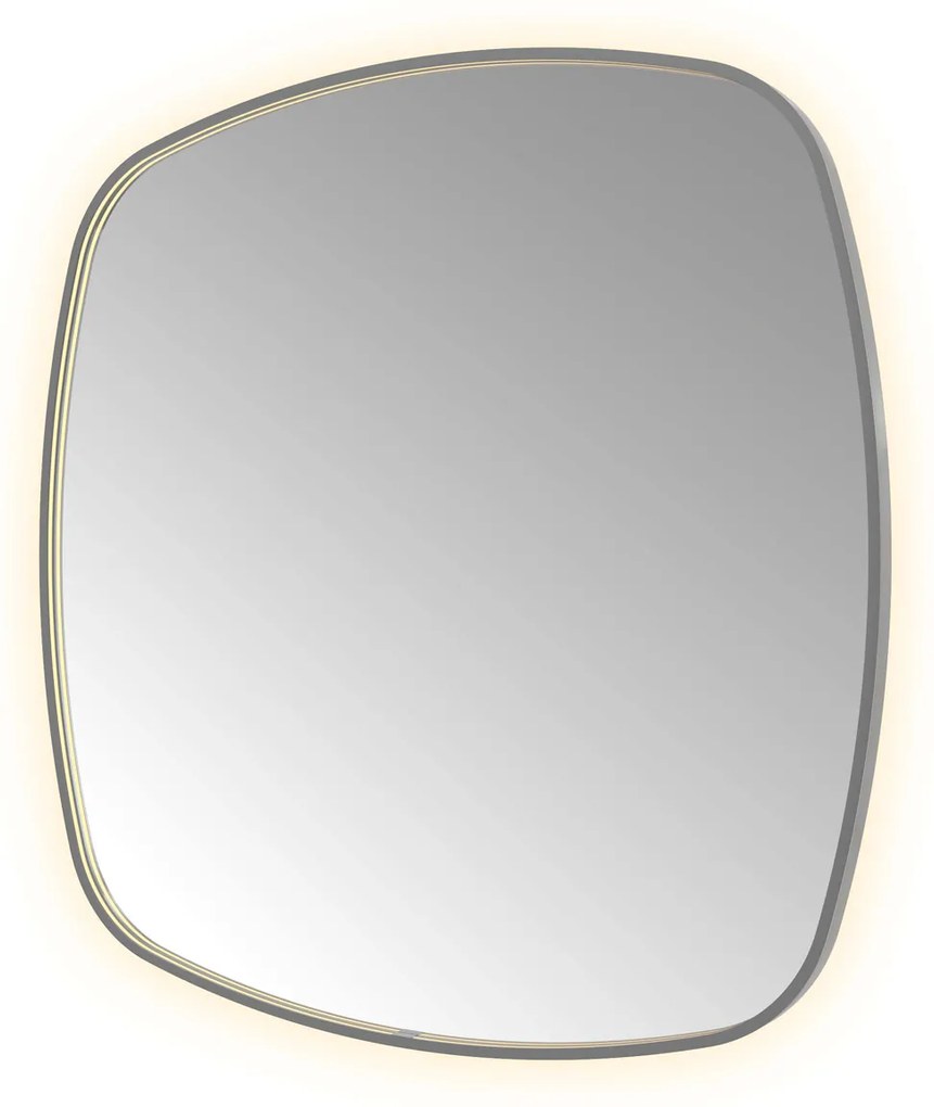 Hotbath &More Contour spiegel deens ovaal 120x120cm geborsteld gunmetal PVD