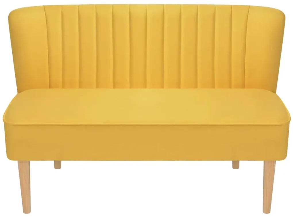 vidaXL Bank 117x55,5x77 cm stof geel