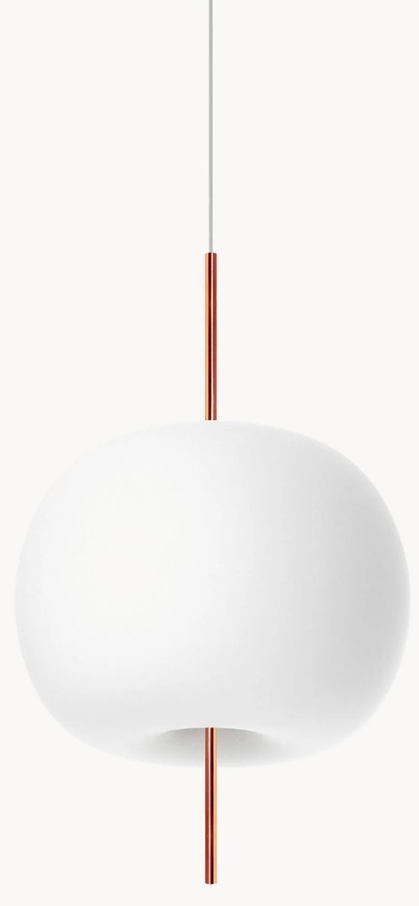 Dimbare hanglamp Kushi, mondgeblazen