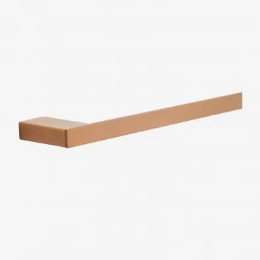 Wandhanddoekhouder Met Stang 30 Cm Voor Badkamer In Roestvrij Staal Olvam Roze Goud Geborsteld - Sklum