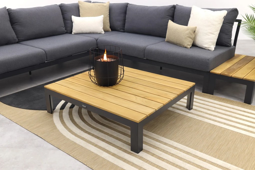 Avalounge loungeset - Aluminium/teakhout - 5 persoons