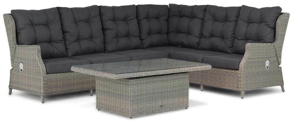 Dining Loungeset 6 personen Wicker Taupe  Garden Collections Chicago/Hamilton