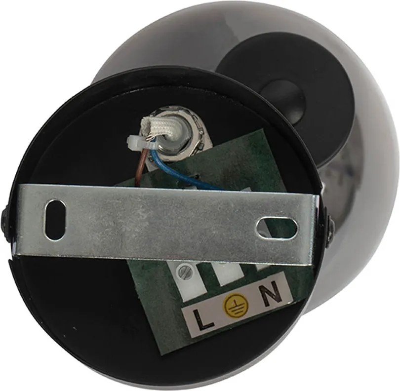 Smart spot zwart met smoke glas incl. Wifi P45 - Vidro